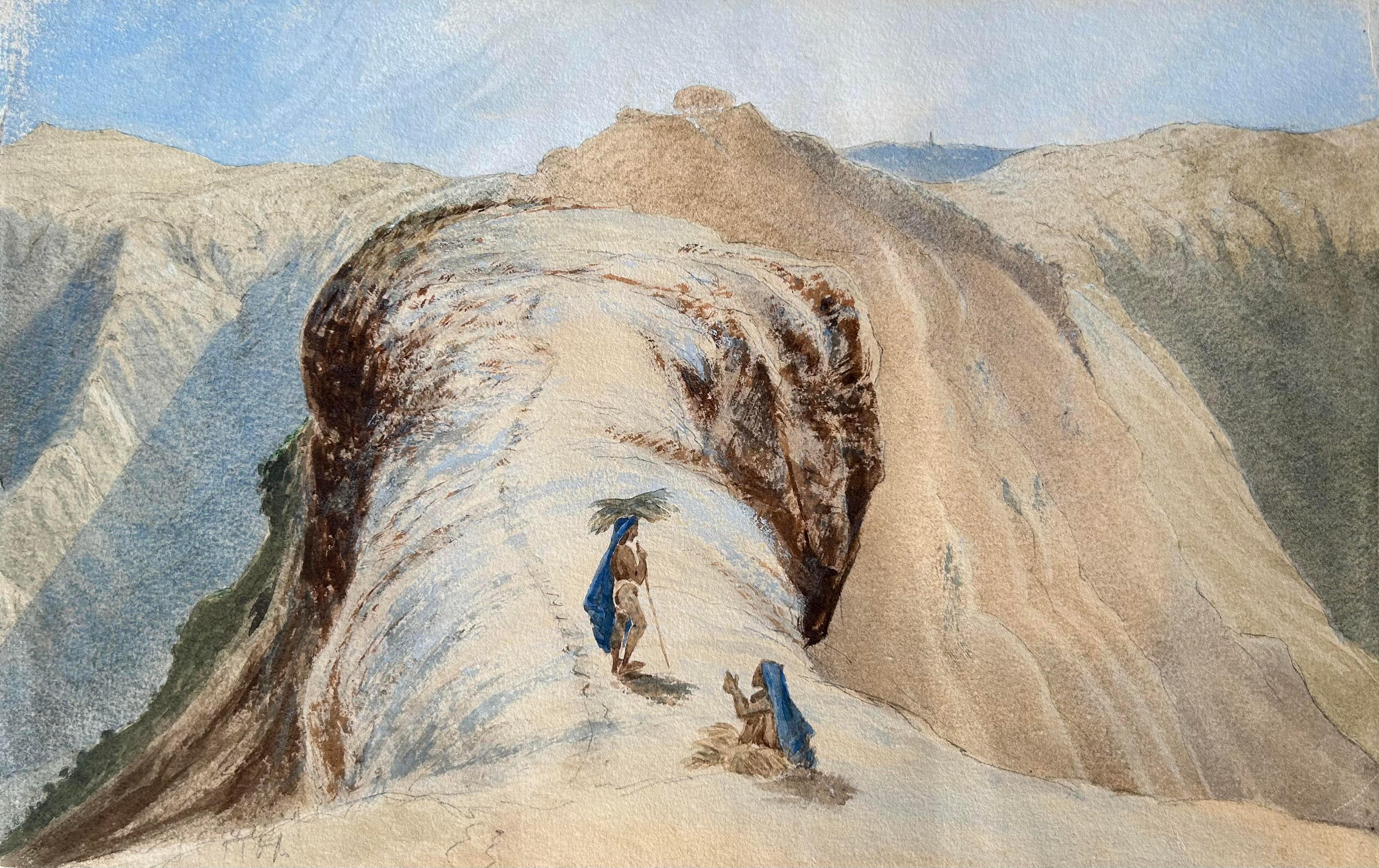 Unknown Landscape Painting – Landschaft Indien 19. Jahrhundert Sir James Peile Gelistete Werkgebirge West Ghats