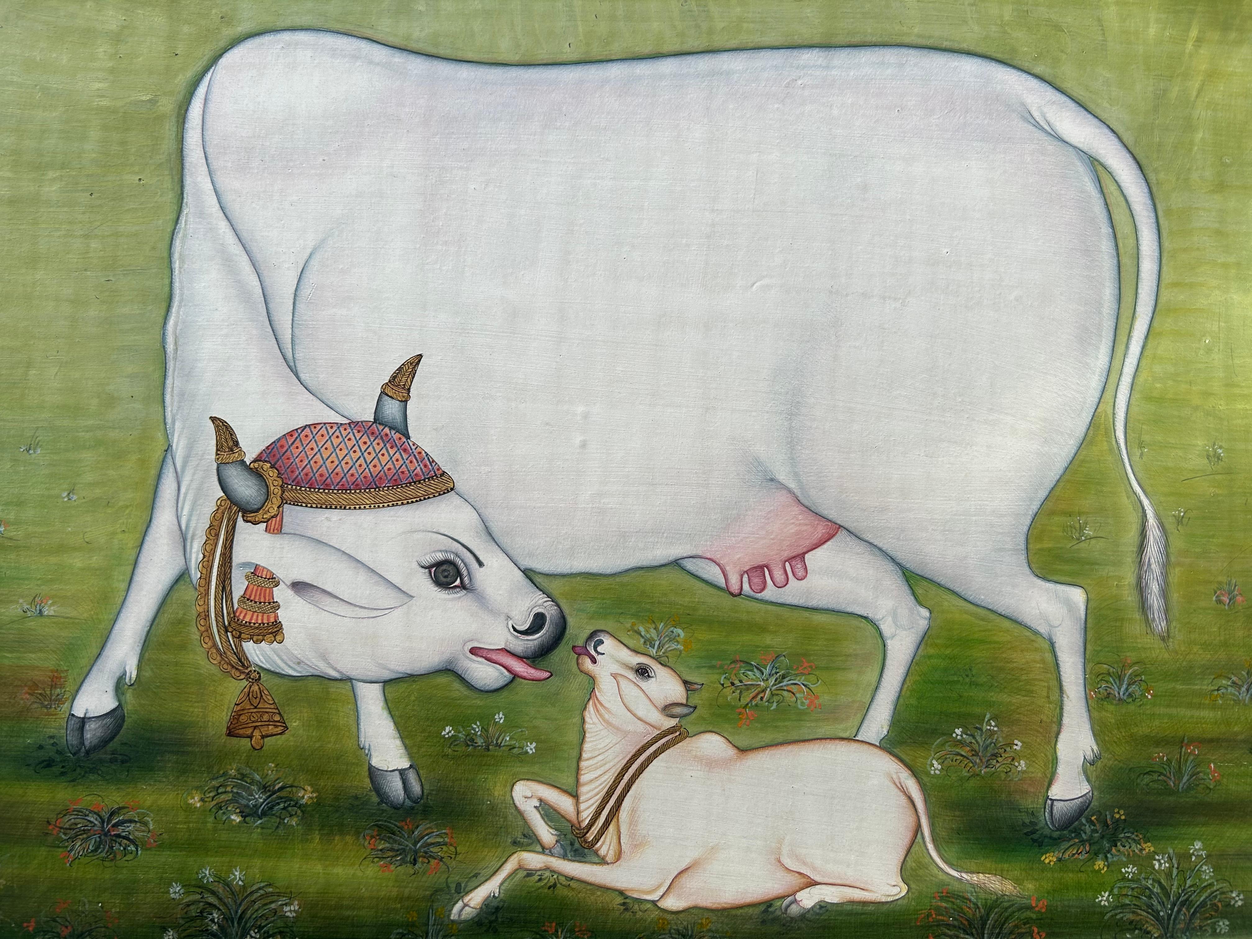 Tamaño del papel: 38,8 x 49,7 cm

Pintado por Suresh Sharma, es un cuadro en miniatura del siglo XX procedente de uno de los principales Ateliers de pintura contemporánea en miniatura de Jaipur, propiedad del Sr. V Bansal.

El padre del Sr. Bansal