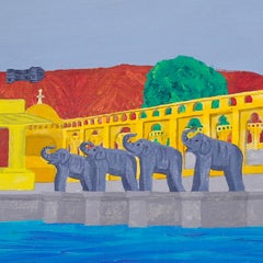 India Painting of a Hindu Temple