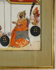 Indisches Miniaturporträt Maharaja Bhim Singh von Jodhpur 18.