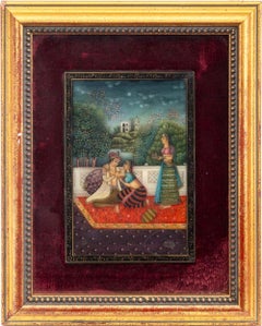 Indian Mughal Painted Miniatures on Stone, 2