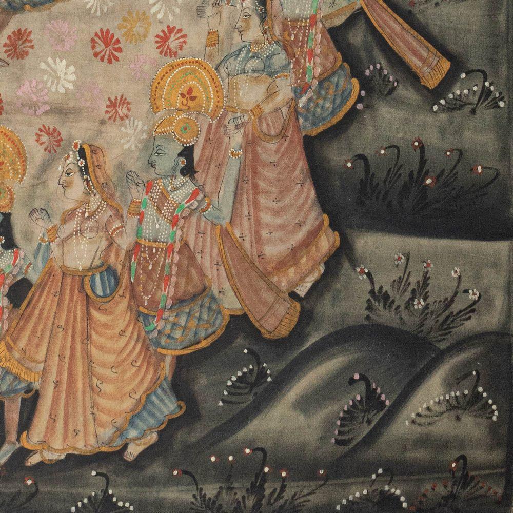 Indian Pichwai Painting, 19th C. For Sale 1
