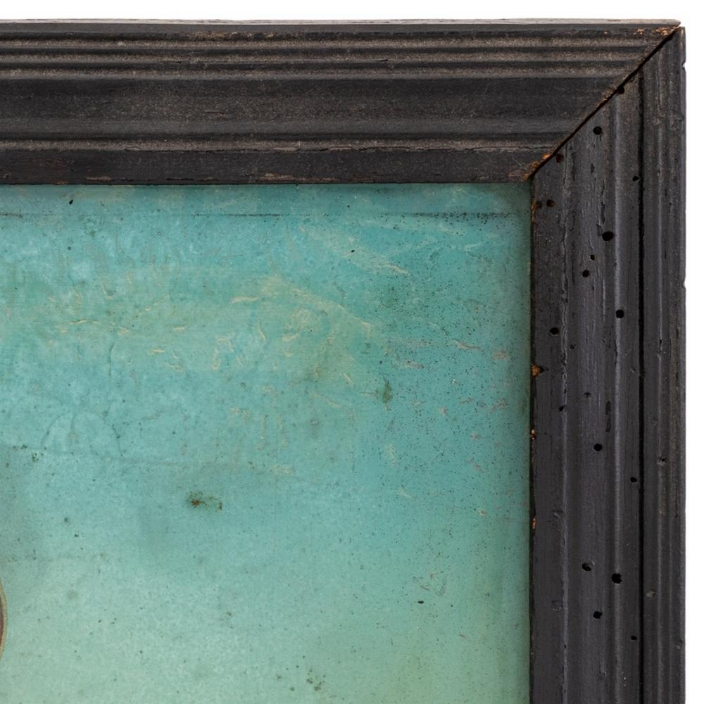 Indian Reverse Glass Painted Portrait of Nobleman For Sale 2