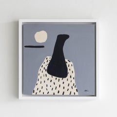 Indigo and Cream Abstract I