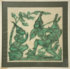 Retro Indonesian scene - Original Batik - 1970s