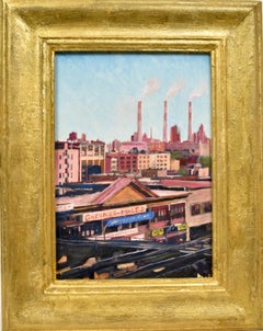 Industrial Cityscape, View of Brooklyn NY, "Greiner-Maltz Store Front" Painting