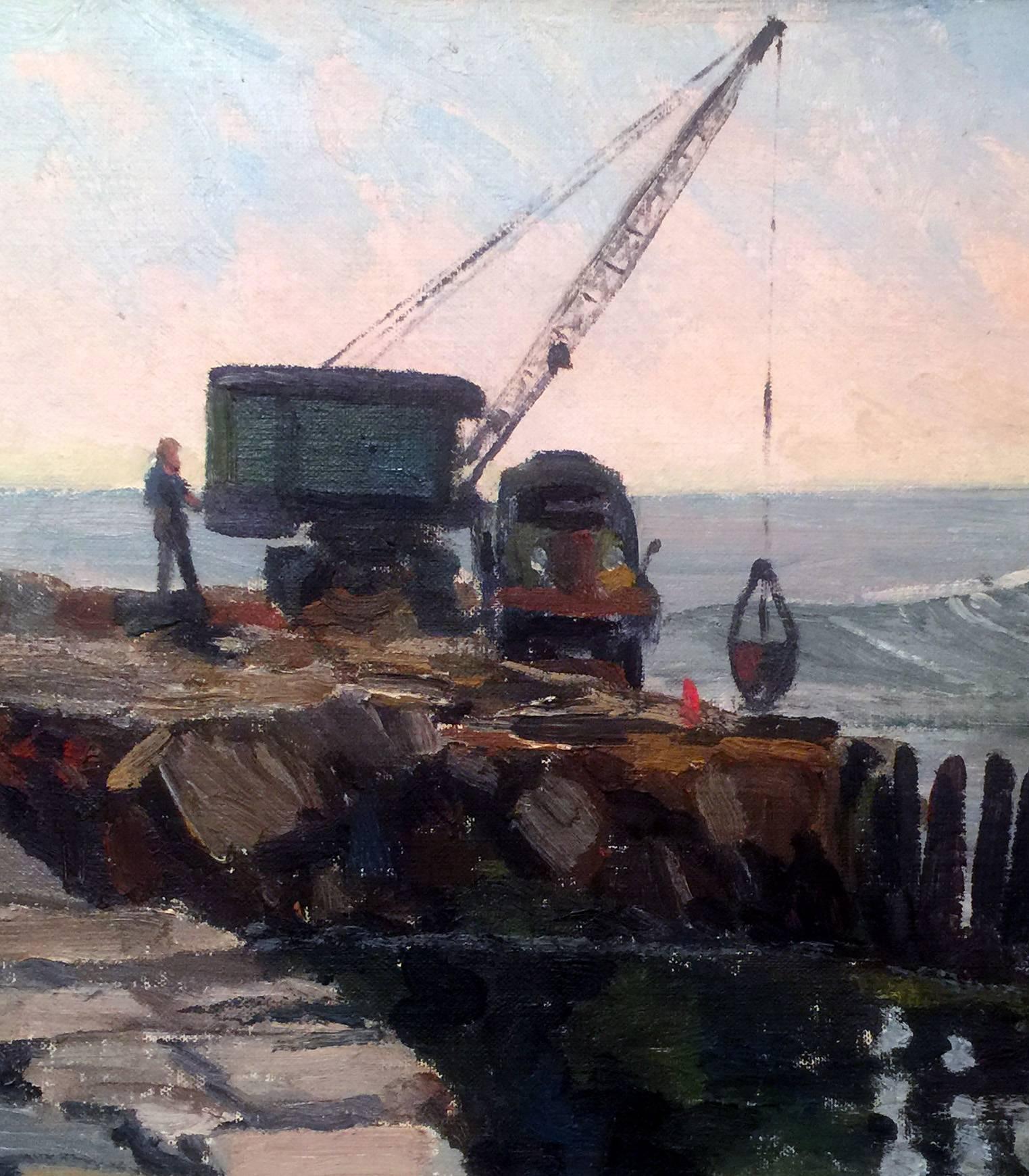 Industrial Seasape - Painting by Unknown