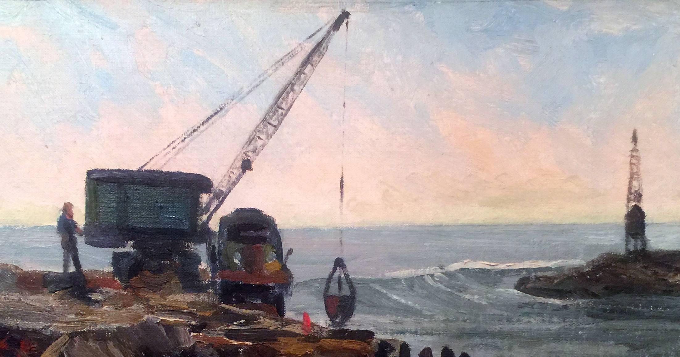 Industrial Seasape - Impressionist Painting by Unknown