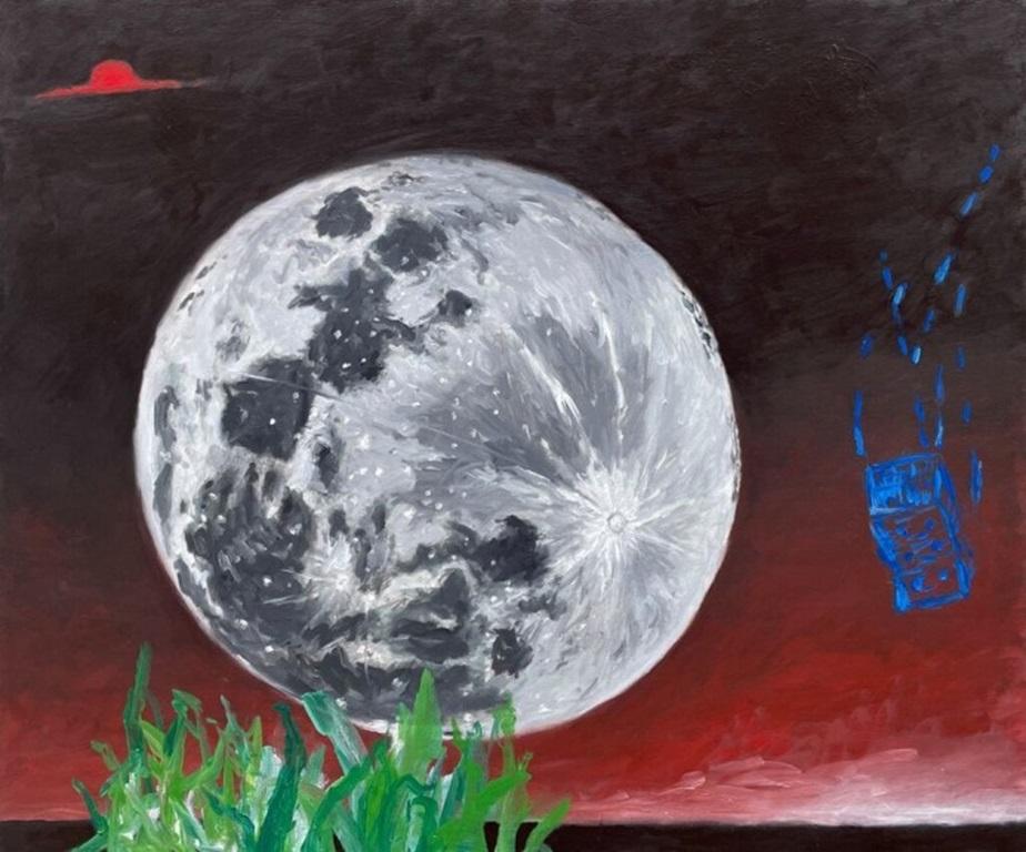 Inlé, dipinto a olio su tela di Kenneth Craft, 2024