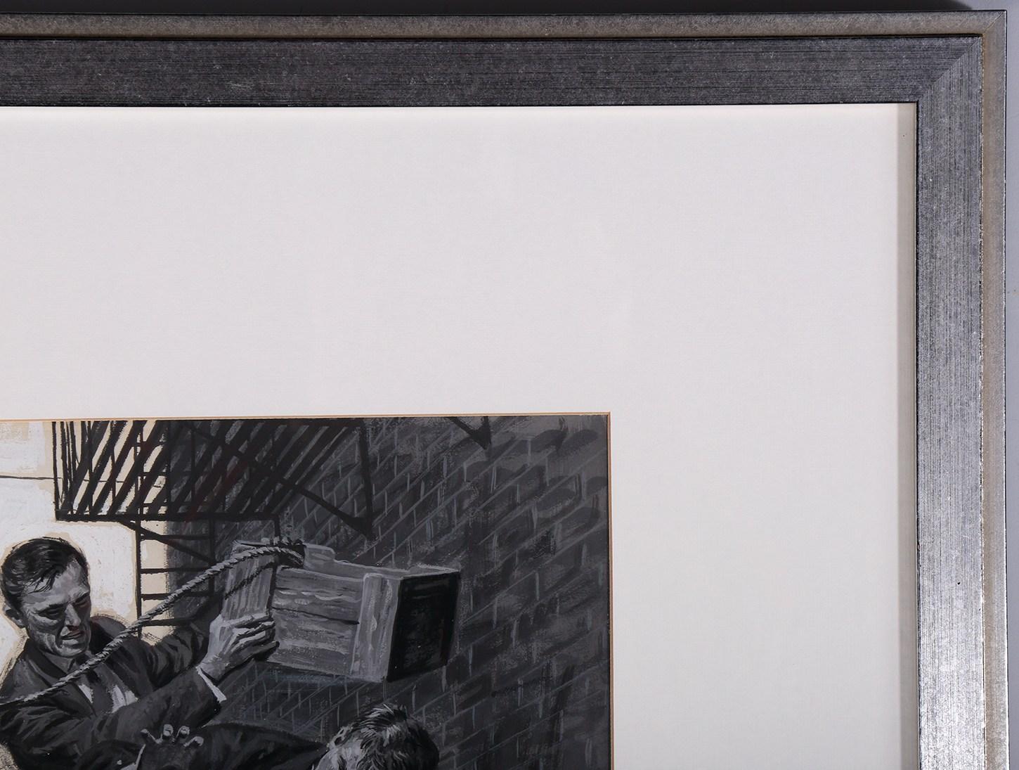 Interior Men's Magazine Illustration--Alley Fight (Amerikanischer Realismus), Painting, von Unknown