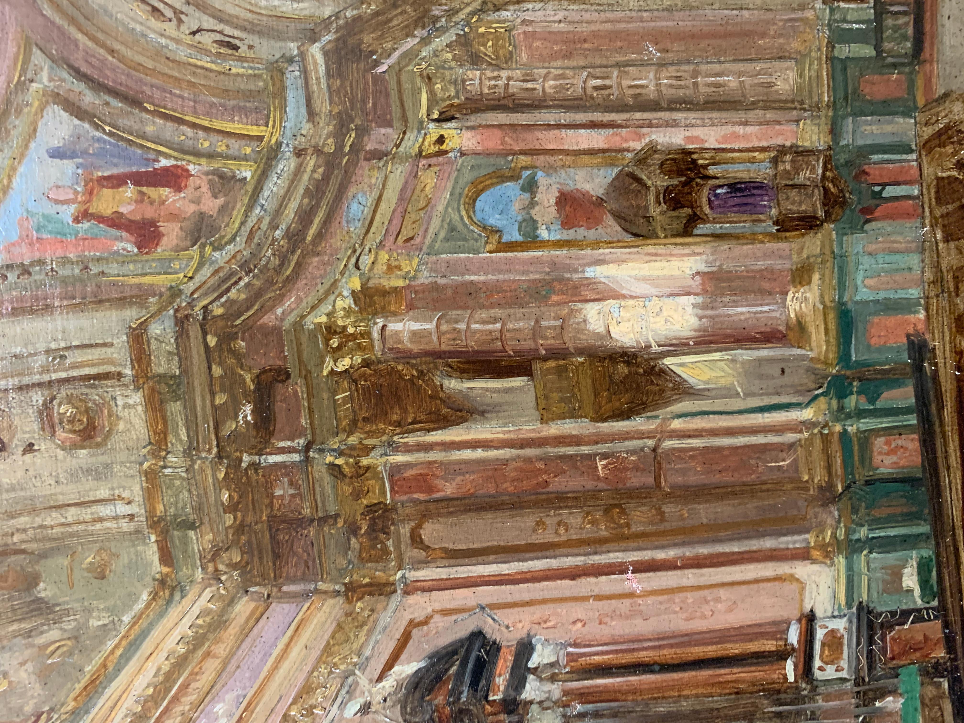 Interior of a church. Late 19th - early 20th century. Italian school. 1