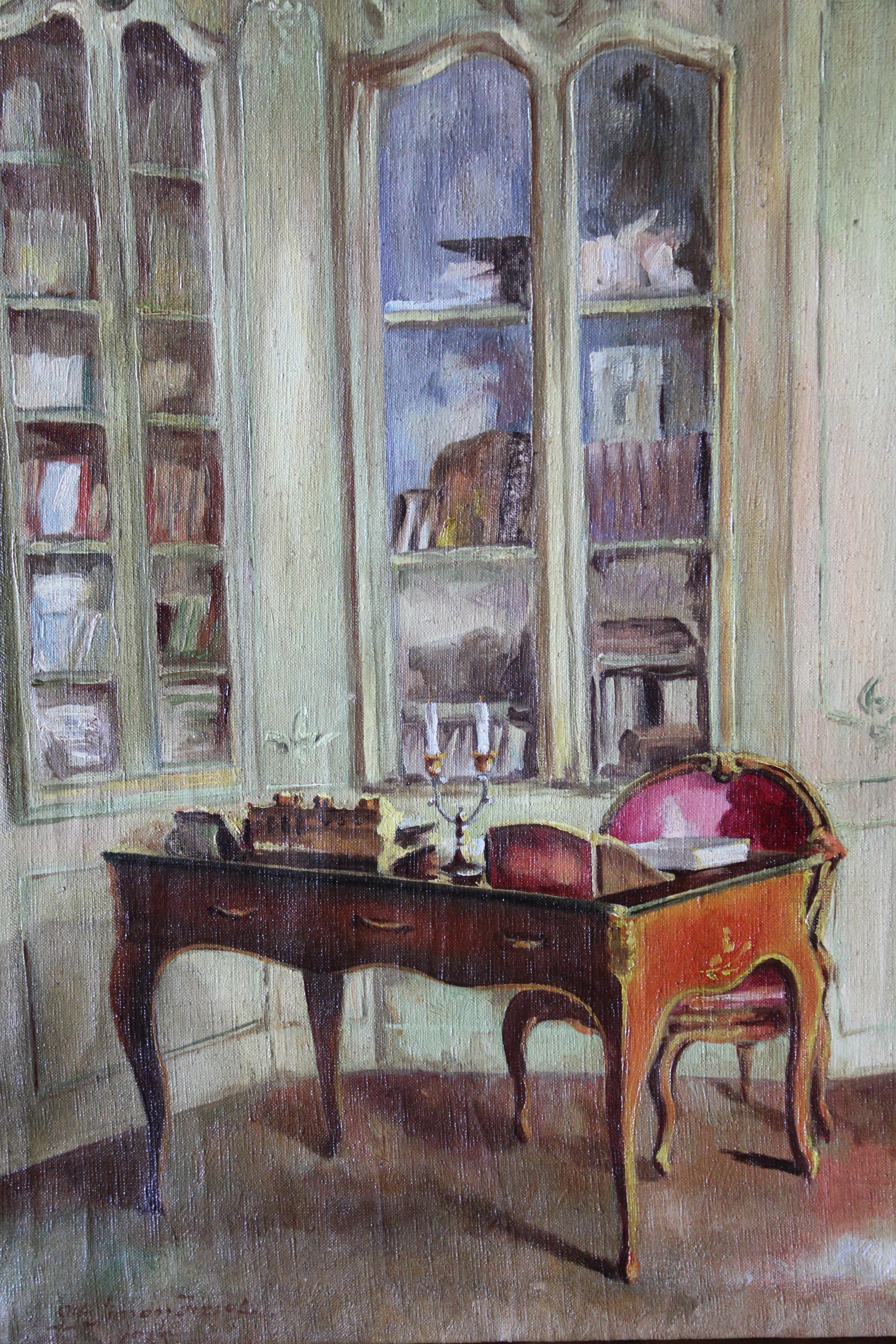 Interior oil painting of a Chateau 9