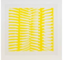 Intervals (Yellow), Silkscreen Painting by Kim Lim, 1972