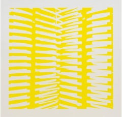 Intervals (Yellow), Silkscreen Painting by Kim Lim, 1972