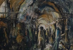 Iranian School 1968 Oil - Through The Doorway