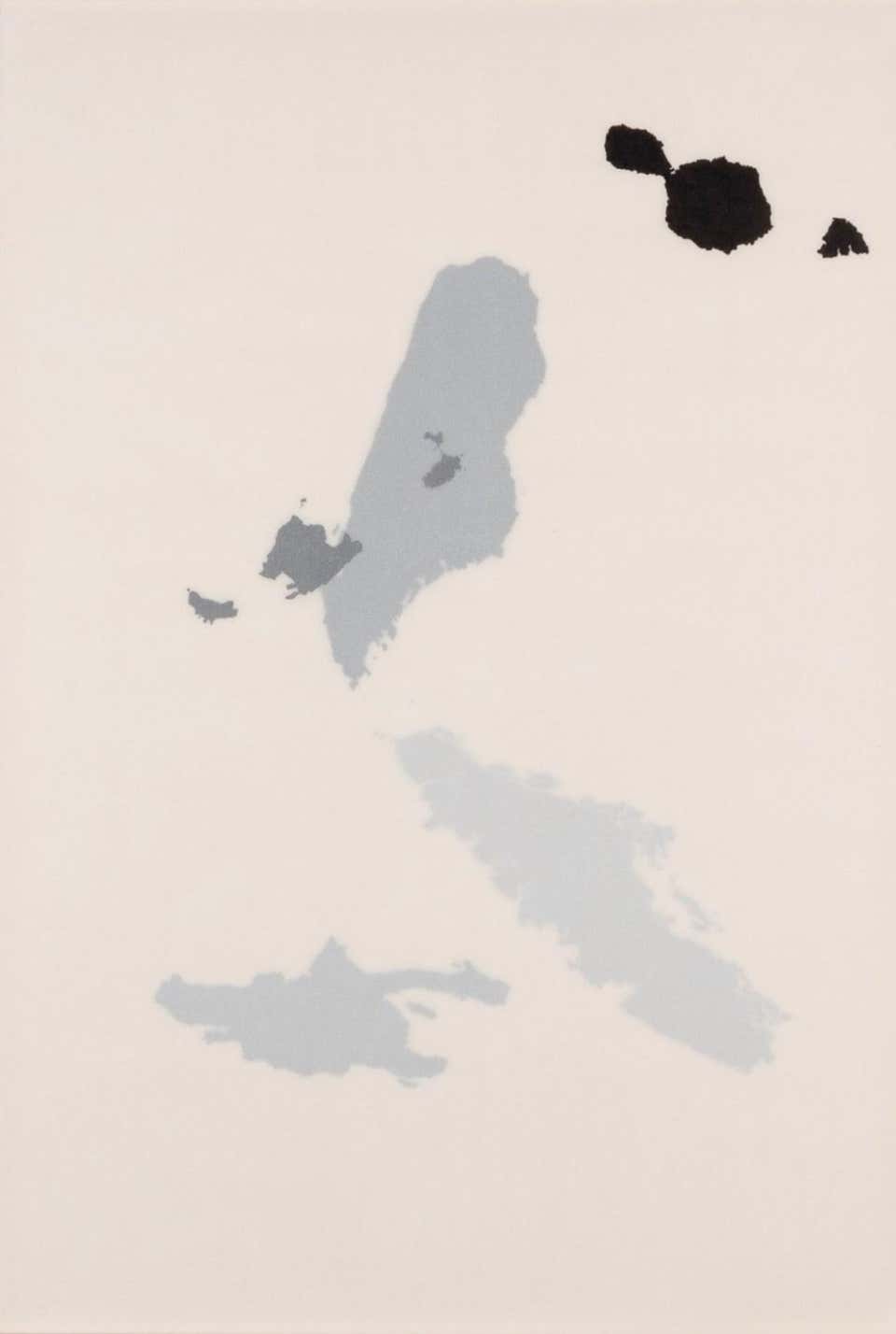 Islands, Ink on Layered Matte Acetate, Painting by Tania Kovats, 2001(1)
