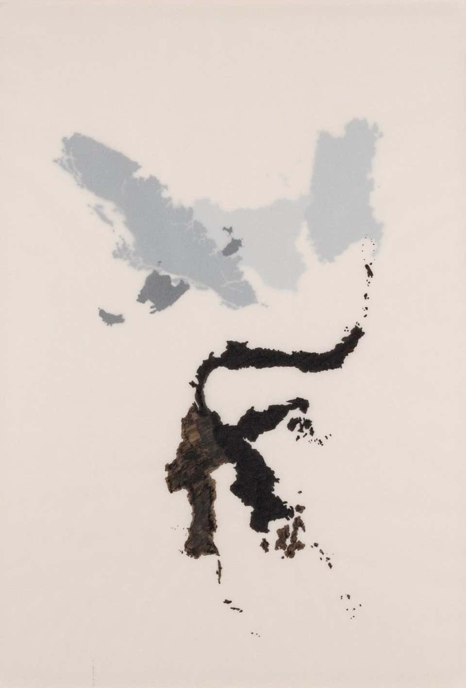 Islands, Ink on Layered Matte Acetate, Painting by Tania Kovats, 2001(4)