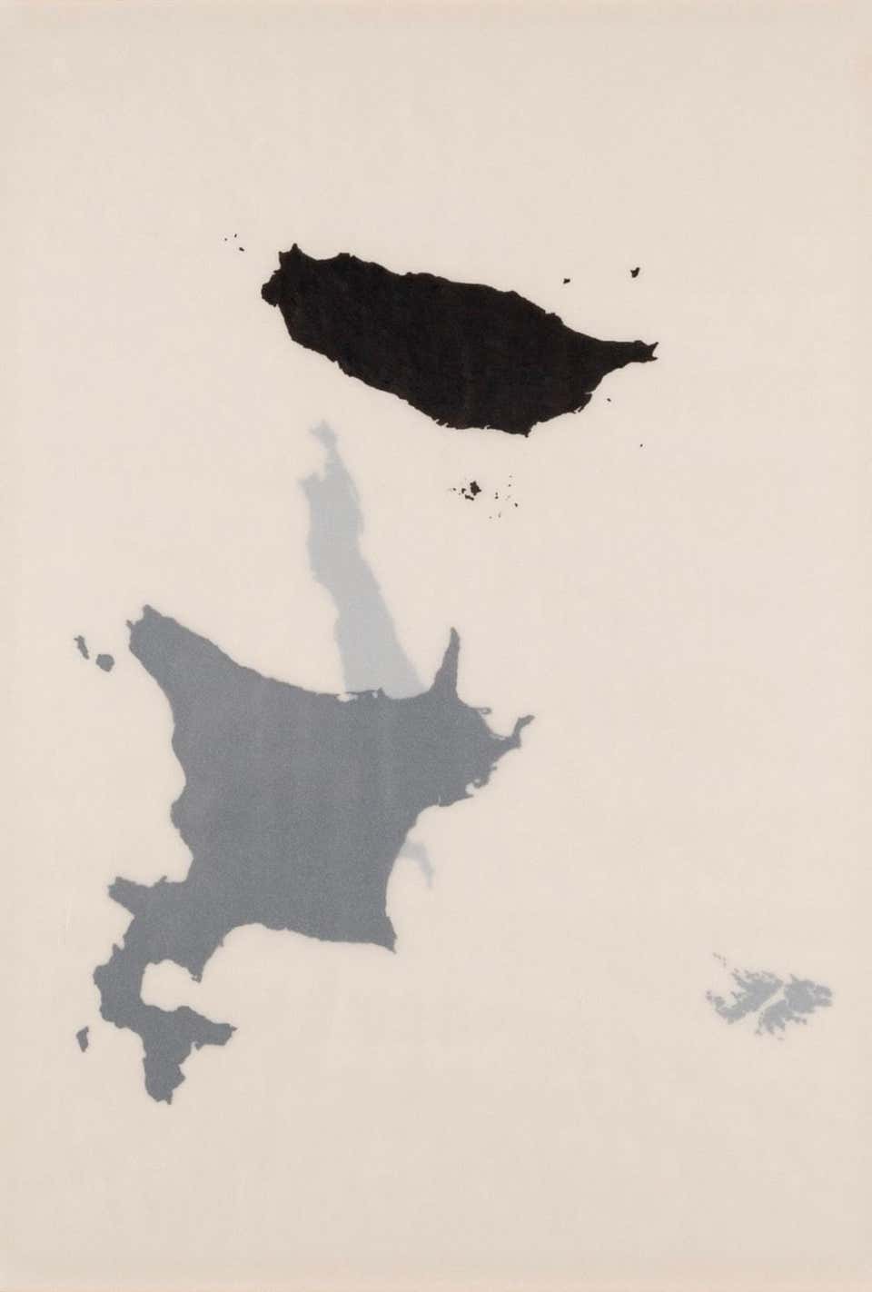 Islands, Ink on Layered Matte Acetate, Painting by Tania Kovats, 2001(5)