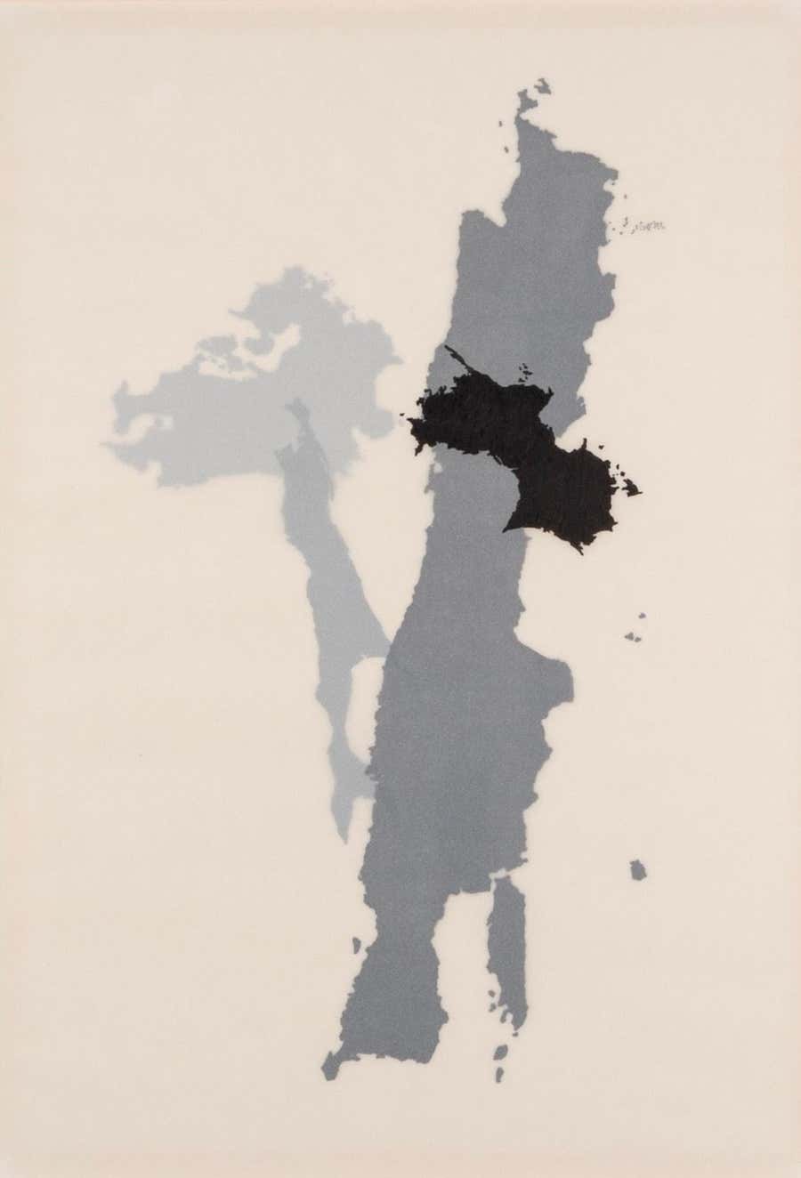 Islands, Ink on Layered Matte Acetate, Painting by Tania Kovats, 2001(6)