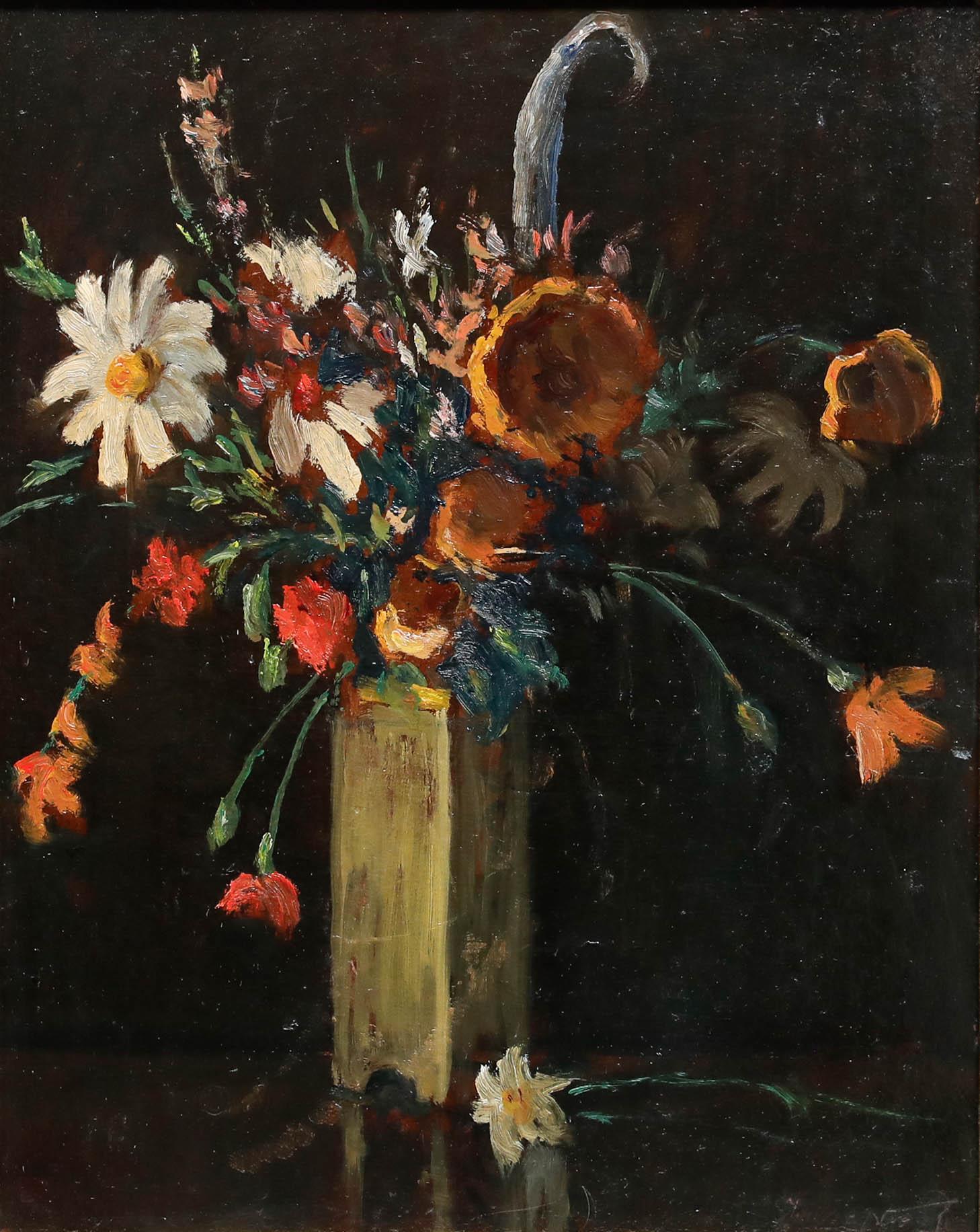 Istvan Jaksa (1894-1982) - 1933 Huile, Roses sauvages - Painting de Unknown