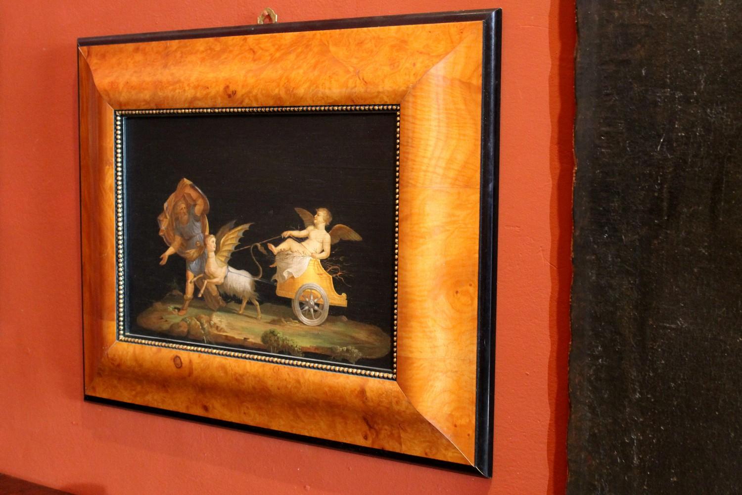 Italian Tempera on Wood Panels Mythological Paintings Michelangelo Maestri Style 6