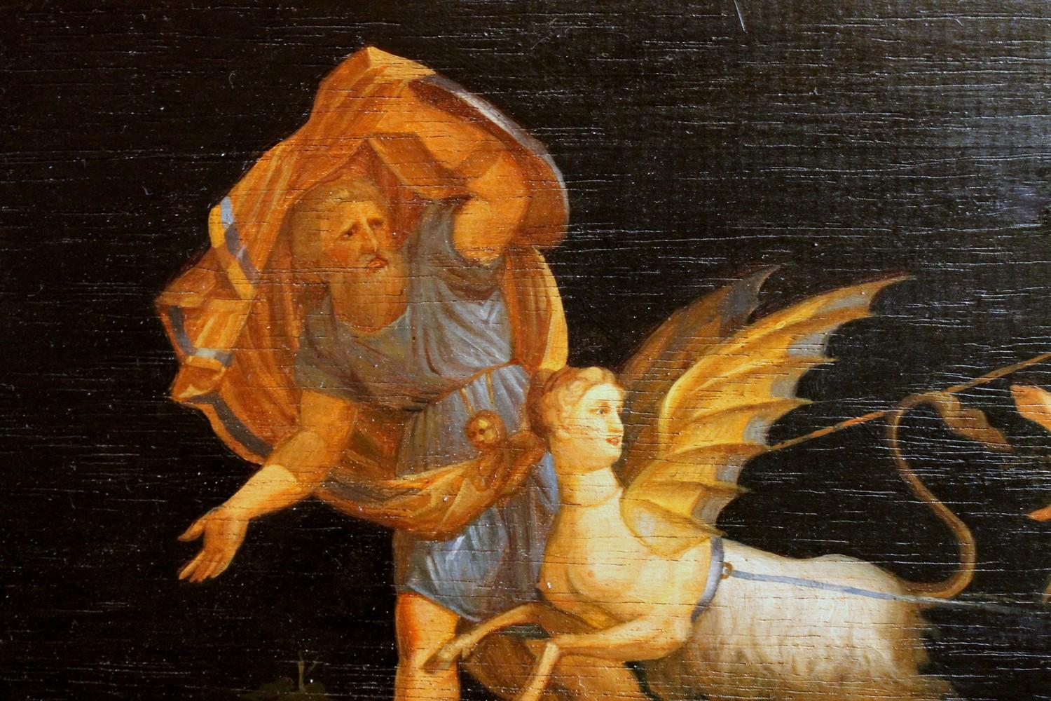 Italian Tempera on Wood Panels Mythological Paintings Michelangelo Maestri Style 3