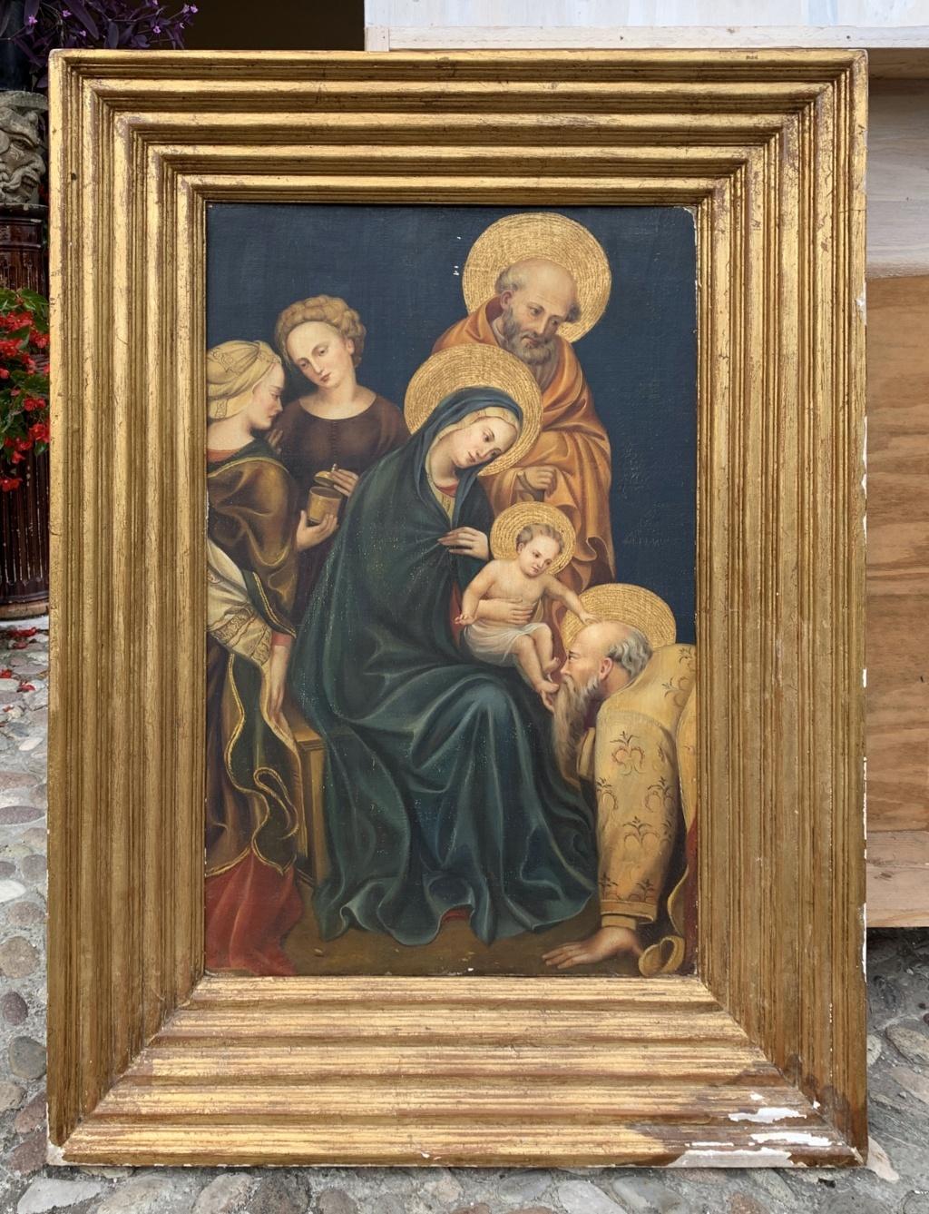 Italian Gothic style painter - 19th century figure painting - Virgin child - Painting by Unknown