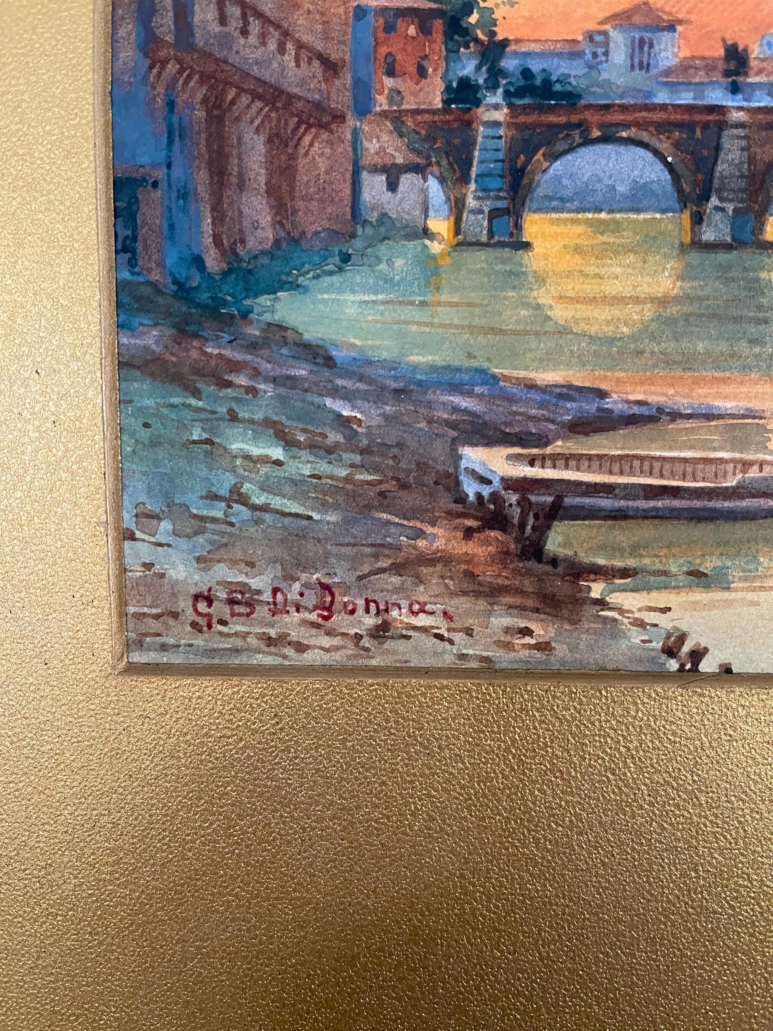 Italian Grand Tour Style Signed Landscape For Sale 6