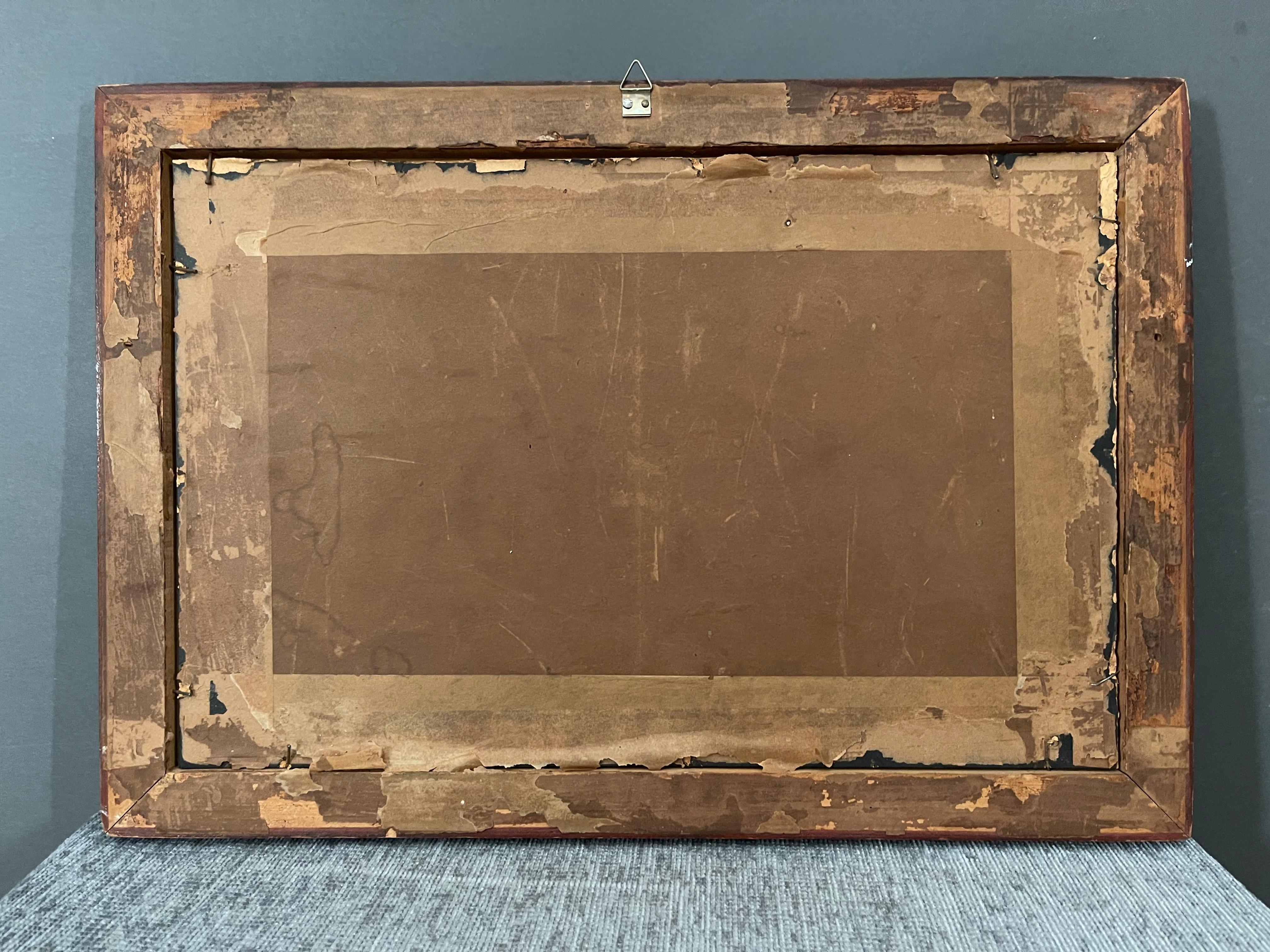 Italian Grand Tour Style Signed Landscape - Brown Landscape Painting by Unknown