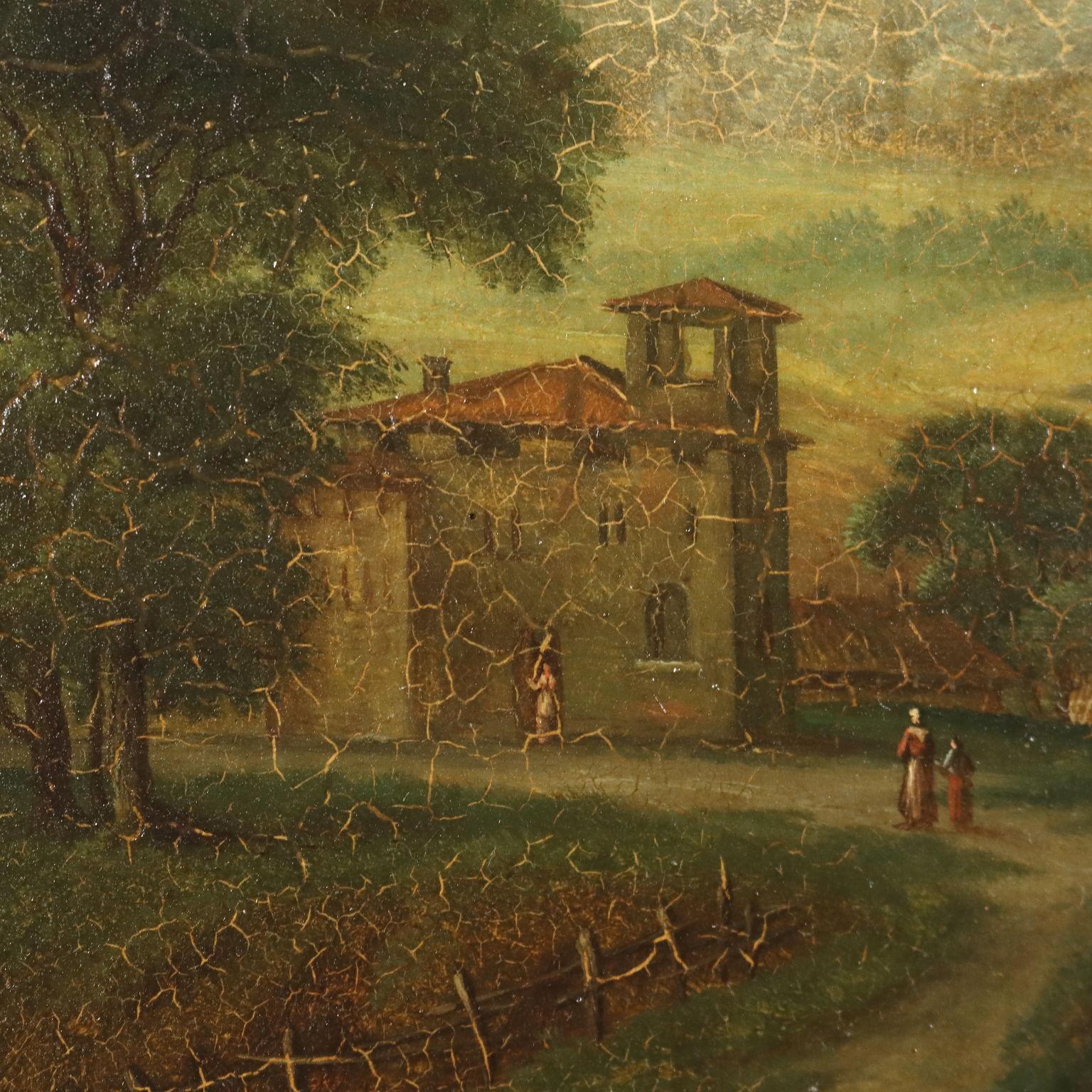 Paesaggio italiano con figure, XIX secolo 4
