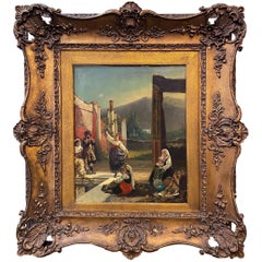 Antique Italian Landscape with Figures