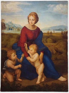 Italian Late 19th Century copy of Madonna del Prato by Raphael, Old Master