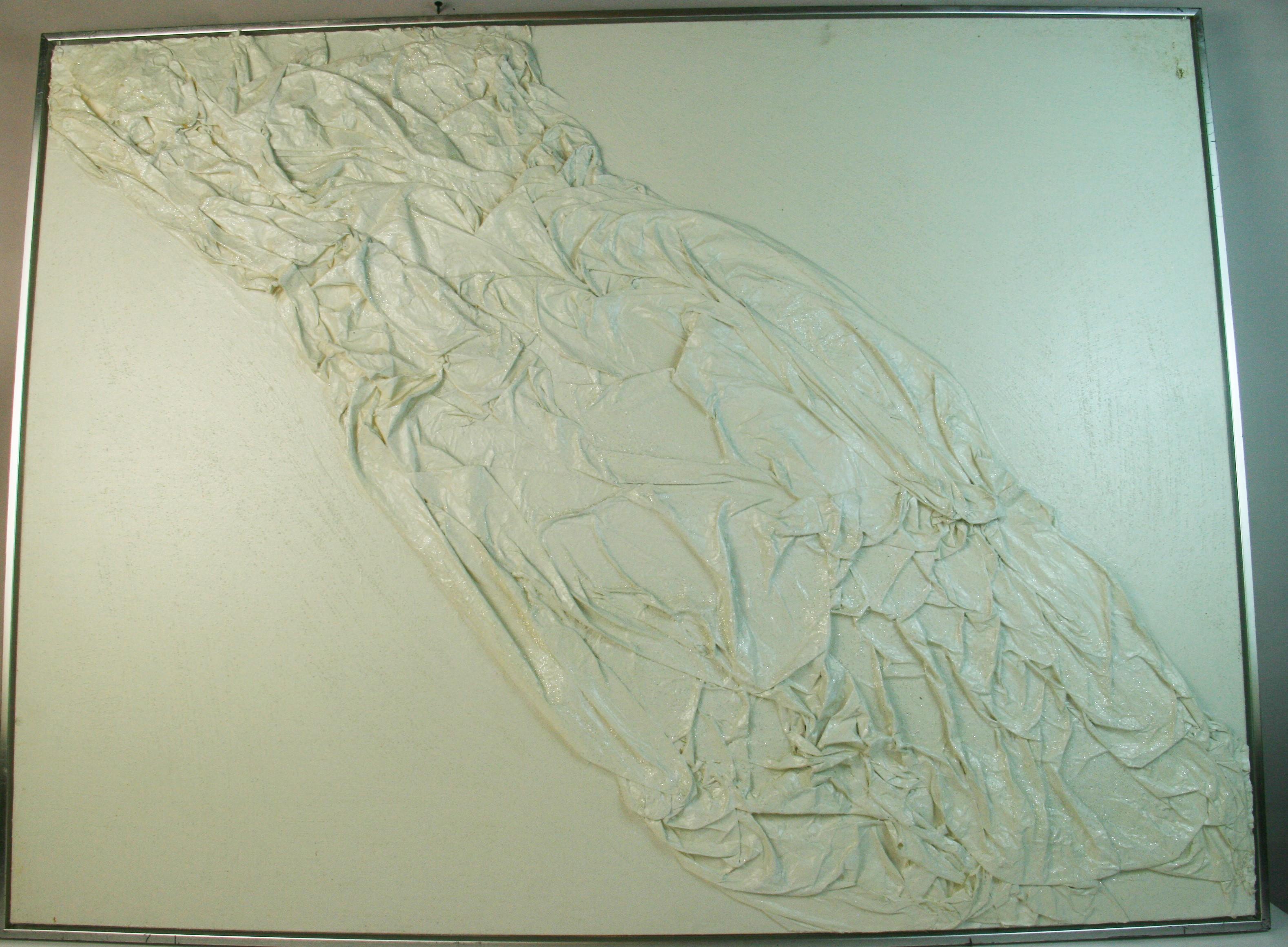 Composición modernista italiana blanco sobre blanco nº 2 - Painting de Unknown