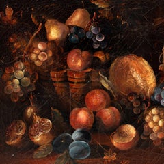 Italian painter - 19th century Baroque-style still life with fruit basket