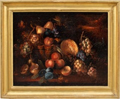 Italian painter - 19th century Baroque-style still life with fruit basket