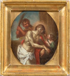 Vintage Italian painter (Copper plate) - 18th century figure painting - Flagellation