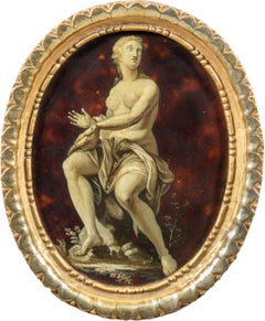 Italian painter - Late 18th century figure painting - Allegory of Peace - Metal