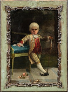 Antique Italian Portrait painter - 19/20th century figure painting - Child