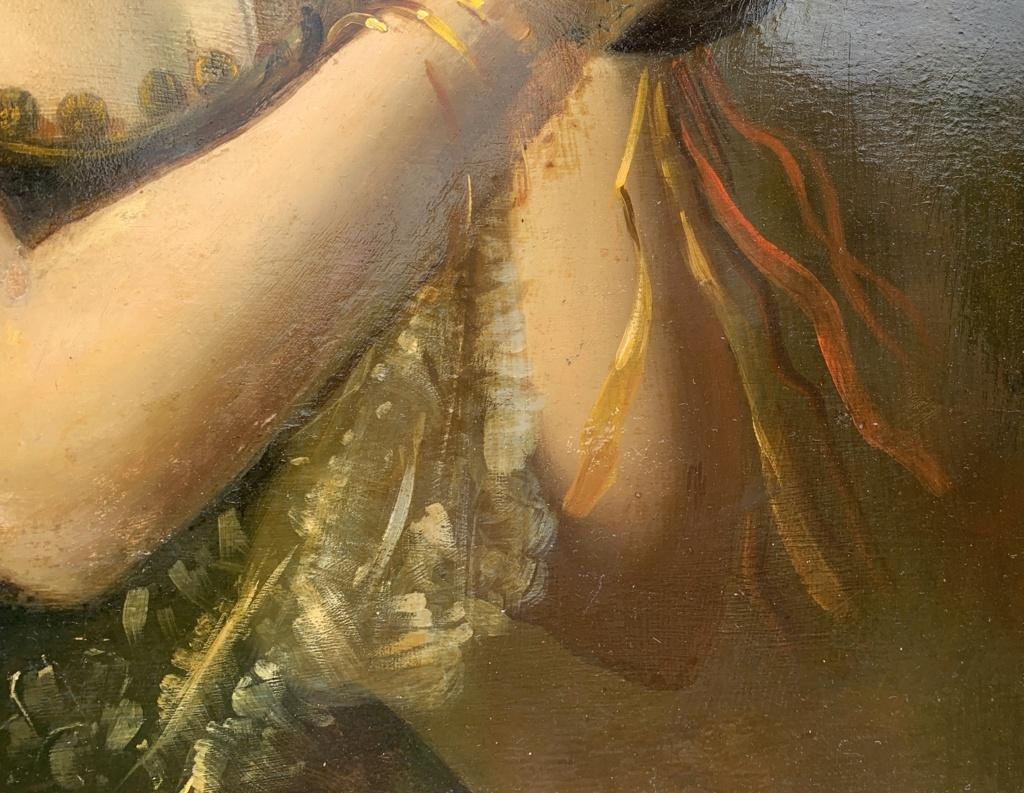 Peintre réaliste italien - Fin du 19e siècle, peinture de personnages - Dame dansante  en vente 1