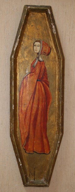Italian Rennaisance Princess Painted Panel