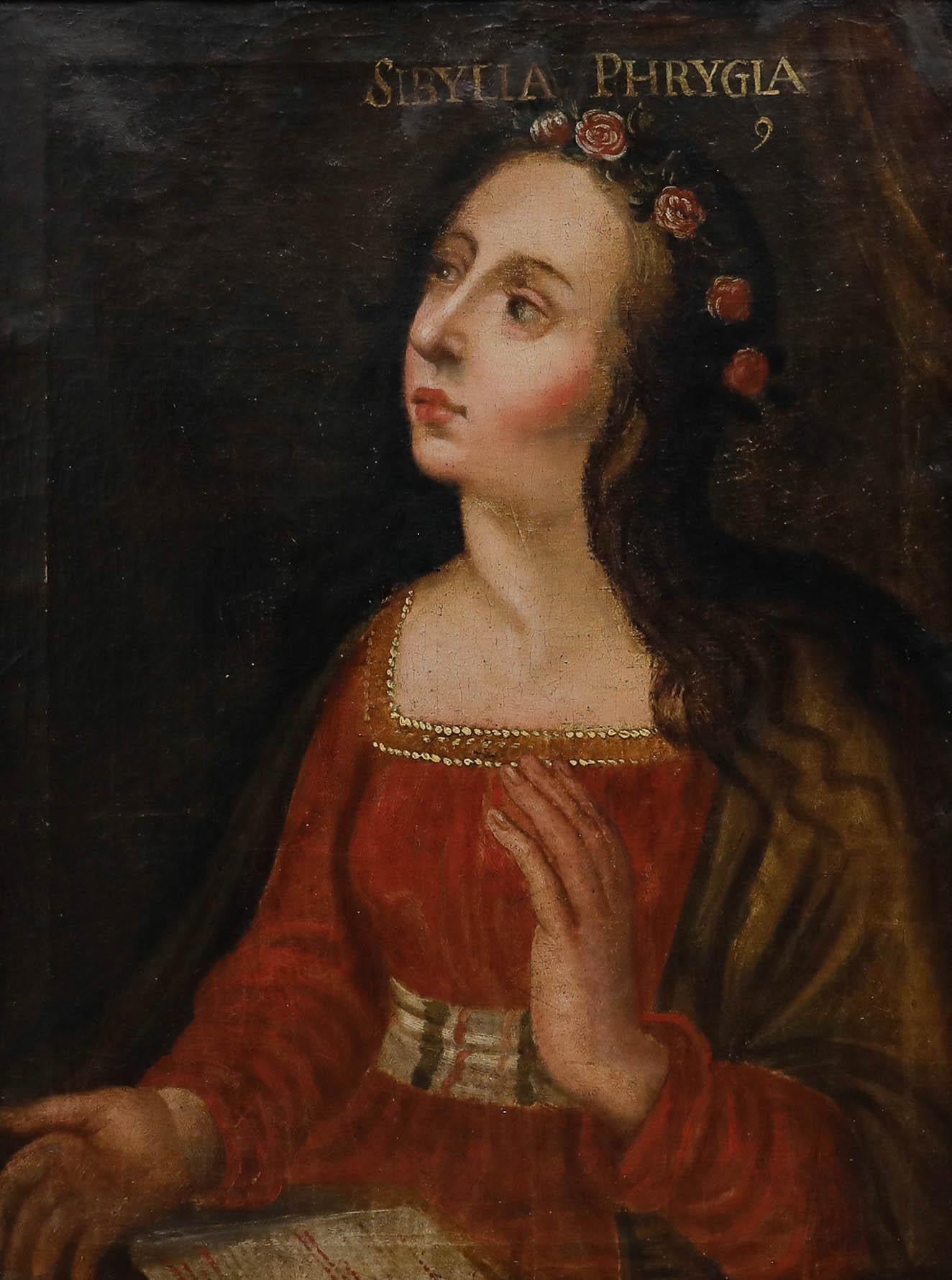 École italienne 18e siècle - Sibylla Phrygia - Painting de Unknown
