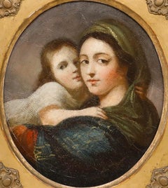 Italian School 19th Century Oil - Mother and Child