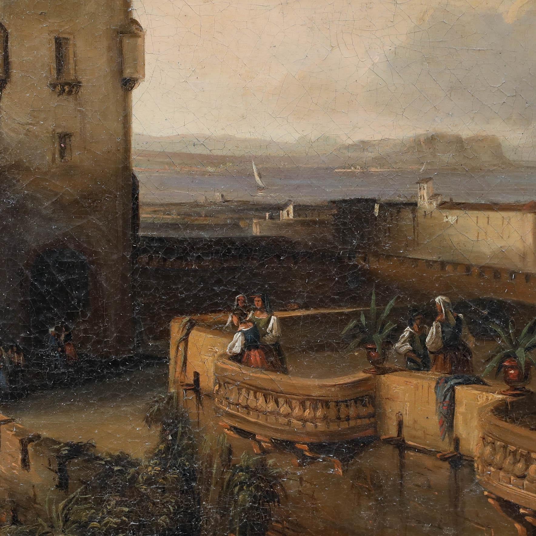Italian School  19th Century Oil - The Tower For Sale 1
