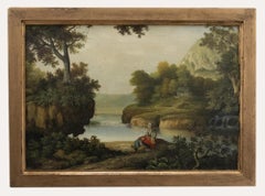 Italian School 20th Century Oil - Resting by the River