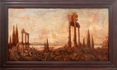 École italienne Baie de Naples Huile sur toile
