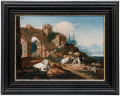 Italienische Schule um 1800 Öl - Der schlafende Shepherd
