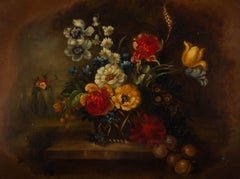 Italian School Early 20th Century Oil - Floral Study