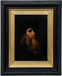 Italian School Early 20th Century Oil - Portrait of Leonardo da Vinci