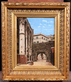 Italy, Roma, view of the Mars Ultor temple on the Nerva forum