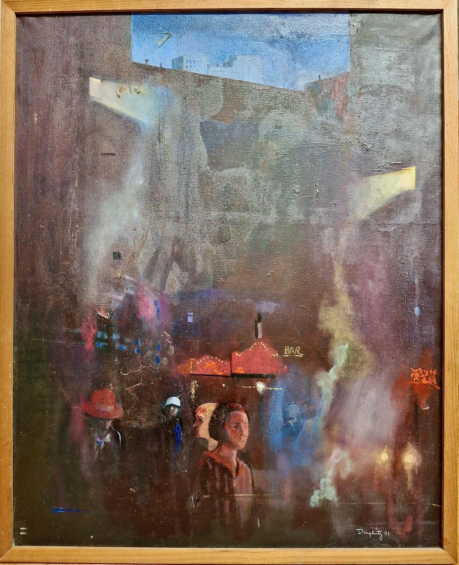 Figurative Painting de Unknown - Son las cinco en algún lugar, por Donald Daugherty